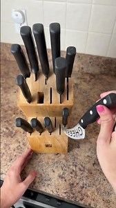 This is the knife block set of the future, this kitchen knife set, comes with every type of knife