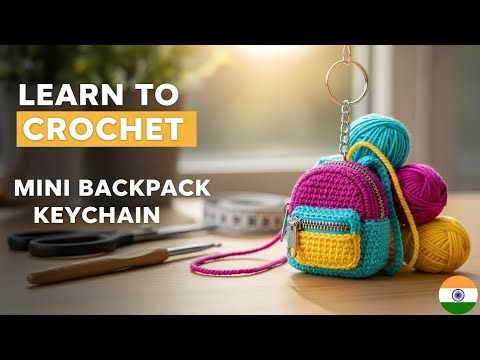 Learn to Crochet a Mini Backpack Keychain