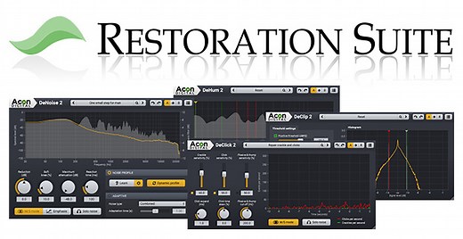 Acon Digital『Restoration Suite Bundle 2』 広範囲なオーディオ修復をカバーするコスパ抜群のプラグイン・バンドル（四製品入り）