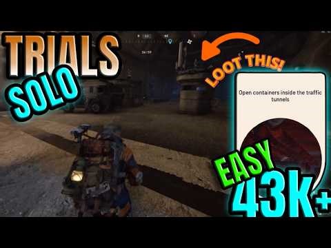 Open containers inside the traffic tunnels Trial in ArcRaiders | 43K SOLO | Full Run + loadout