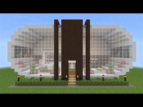Minecraft: How to build a modern oval house with full interior design | Tutorial #minecraft