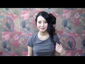 How to Create a hybrid updo with a rosebud accessory