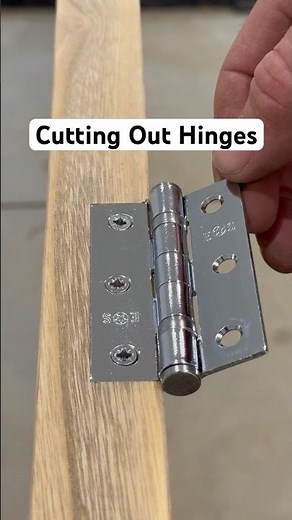 Cutting out for Door Hinges the Easy way #construction#tools#dewalt#homeimprovement#diy#building#fyp