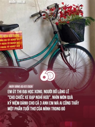 Với nhiều người, đây không chỉ là một chiếc xe đạp, mà còn là cả một tuổi thơ được gìn giữ bằng tình yêu của người cha.#theanh28 #60giay #tiktoknews