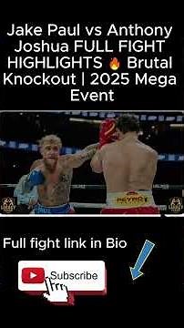 Jake Paul vs Anthony Joshua 🔥 Brutal Knockout | Full Fight Highlights 2025