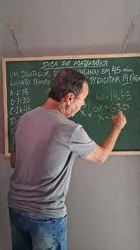 Regra de três simples usando horas, você sabe resolver?