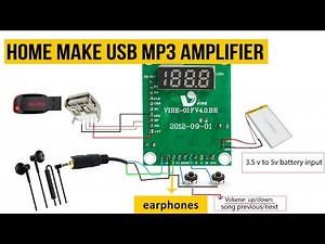USB Bluetooth Mp3 module Connections - Making small audio amplifier