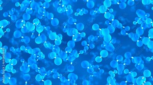 Hydrogen Molecule atom nano LOOP TILE background soup stylised. This animation of H2 molecules or atoms is loopable and tileable and can create an infinite seamless background texture.