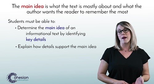 Use Key Details to Identify the Main Idea