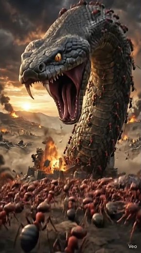 Ant Army vs Giant Snake 🐍 | Tiny Warriors Take Down a Monster! 😱🔥 #ant #snake