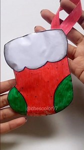 DIY Paper Christmas Stocking Squishy 🧦🎄