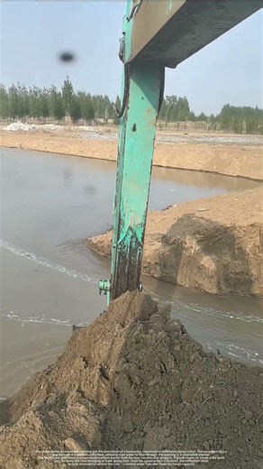 Excavator Demolishes Temporary Cofferdam | Controlled River Water Release