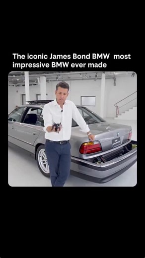 @houseof.contents_ on Instagram: "When people think of James Bond cars, Aston Martin usually comes to mind. But in the late 1990s, BMW took the spotlight — and none was more dangerous than the BMW 750iL featured in Tomorrow Never Dies (1997). At first glance, the 750iL was a refined luxury sedan, built for executives rather than espionage. Underneath, however, it was a rolling weapons platform designed by Q Branch. Its most futuristic feature was remote-control driving, operated by Bond from the