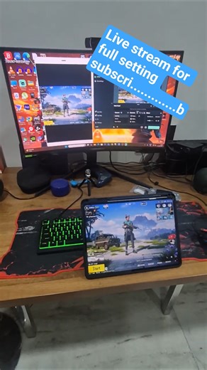 Live stream setup for freefire Bgmi streamers #howtolivestreaminyoutubeshorts #shoerts