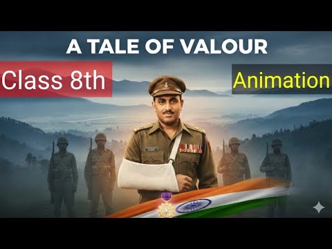 A Tale of Valour | Major Somnath Sharma | Class 8 English Poorvi | CBSE Unit 2 Animation