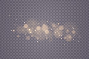 Shining bokeh isolated on transparent background. Light isolated...