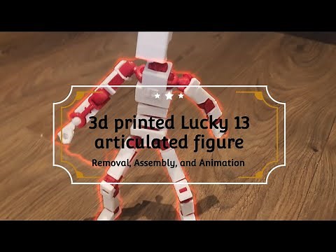 Lucky 13 3D Printed Jointable Figure Assembly & Animation