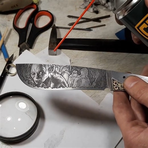 882K views · 20K reactions | Knife Making With Gollum Pattern | DIY & Crafts USA | Facebook