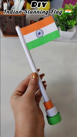 Stanning Tricolour Flag DIY for Republic Day 🇮🇳! #youtubeshorts #viralshorts