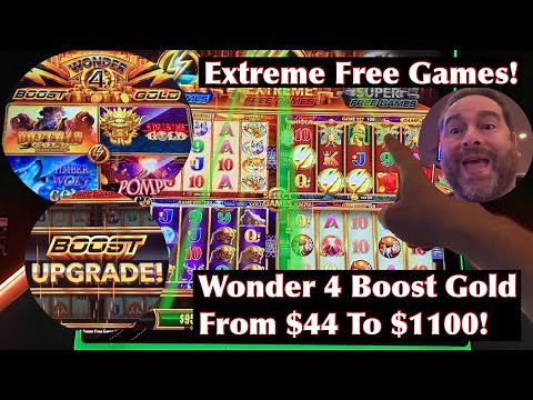 Wonder 4 Boost Gold Slot - I Bonus On All 4 Games AND ONE GOES EXTREME!
