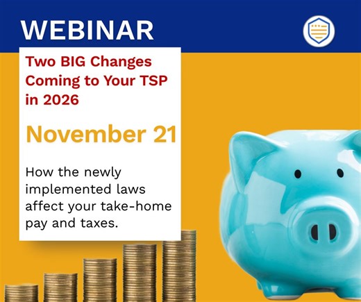 Attention Federal Employees! Major updates are coming to your Thrift Savings Plan (TSP) in 2026 — and they could change how much you take home and how much you owe in taxes. Join ProFeds Founder Chris Kowalik for a free live webinar on Friday, Nov. 21 at 1 PM CST: “Two Big Changes Coming to Your TSP in 2026.” Discover what’s new, who’s impacted, and what steps you should take now to protect your retirement savings. Register here: FedImpact.com/Webinars #FederalEmployees #TSP #FedImpact #Retireme