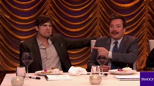 333K views · 572 reactions | Ashton Kutcher nearly vomited during a game of Secret Ingredient on The Tonight Show Starring Jimmy Fallon. | Yahoo | Facebook