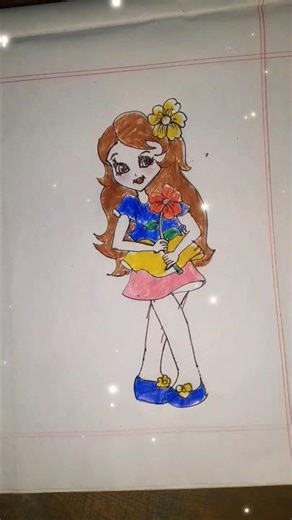 cute doll art#shortvideo #art #drawing4kids #easydrawing #drawing #sketch #doll