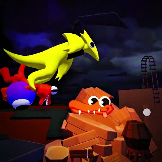What If I Playing as Orange & Yellow Monster In Rainbow Friends funny moments#rainbowfriends#roblox