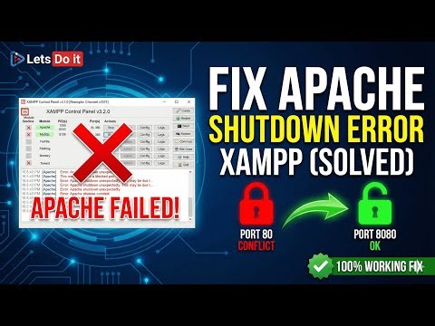 Fix "Error: Apache Shutdown Unexpectedly" in XAMPP (Solved) | Port 80 Conflict