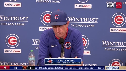 "This is just kind of a function of not swinging the bat great and a tough left-hander on the mound." Craig Counsell explains why he gave PCA a day off. | Marquee Sports Network