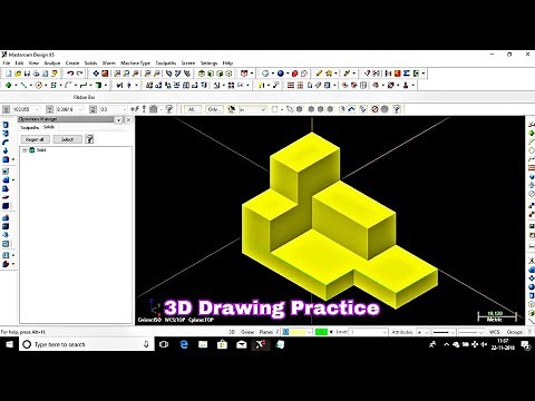 Mastercam 3D Drawing Practice Tutorial - 1