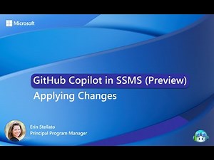 GitHub Copilot in SSMS - Applying changes to the editor