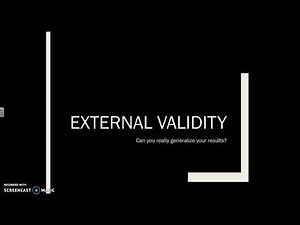 Validity in Quantitative Research