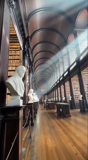 Dublin Trinity College Library Walk First Person 4K Long Room ASMR