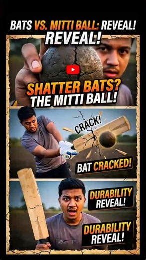 🤯 Ye Mitti Ki Ball Tootegi Ya Nahi?#cricketexperiment #DurabilityTest #shorts