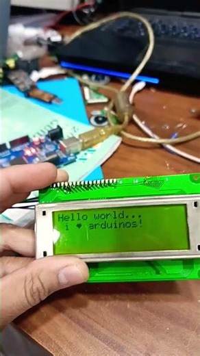 LCD 20x4 I2C Custom Character Arduino Example. #arduino #lcd #display #embedded #microcontroller