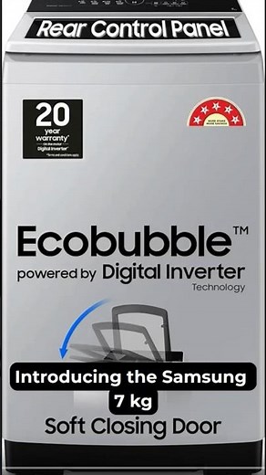 Samsung 7Kg Eco Bubble 🫧✨ | Smart & Silent Washing Machine 🏠💜