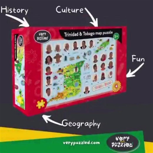 Check out new TRINIDAD & TOBAGO Map Jigsaw Puzzle consists of 100 pieces and each region of Trinidad & Tobago is represented with a variety of landmarks, monuments and attractions. A fun way to learn for both children and adults. Go to https://blackhistorystudies.com/shops/puzzles/ #puzzles #bhm2025 | Black HistoryStudies