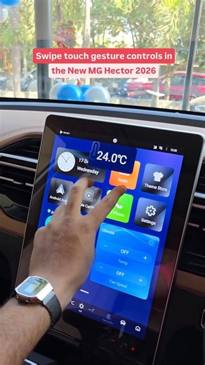 GA Automotive on Instagram: "New Swipe touch gesture controls in the MG Hector 2026 😍 How useful is this? Comment down your thoughts 💬 #reels #reelsinstagram #gaautomotive [Mg Hector 2026, new mg hector, mg hector plus, mg hector 2026 model, mg hector new model, mg hector urban tan interior]"