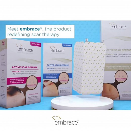embrace® prevents scar tissue from forming by working above and below the surface and reducing tension, the root cause of scarring. | Embrace Scar Therapy
