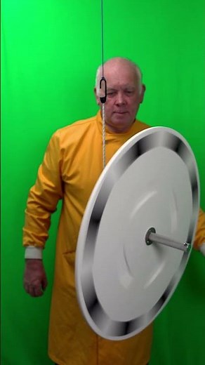 A second demonstration of @LascellsScience Gyroscopic Wheel #scienceexperiment '#gyroscope #physics