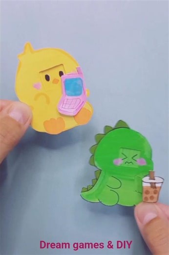 Cute paper craft , try it #diy #craft #miniature #papercraft