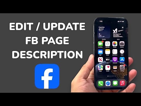 How To Edit / Update Your Facebook Page Description?