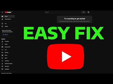 How To Fix Blank YouTube Homepage Not Showing Recommended Videos No Watch History