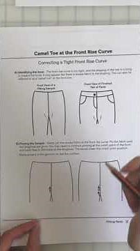Camel Toe at the Front Rise - Correcting a Tight Front Rise Curve on a sewing pattern