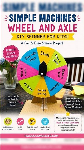 Simple Machines Project | DIY Wheel & Axle Spinner for Kids