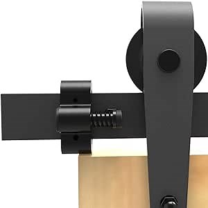 Sliding Barn Door Stopper Rail Stop for Single or Double Barn Doors Top Flat Track Middle Both End, Adjustable Fits 1.57in/40mm Width Track, Black 1 Pair