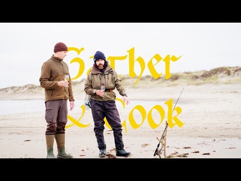 Gather and cook - season 1 episode 1 - Trout and plaice on Liseleje beach.