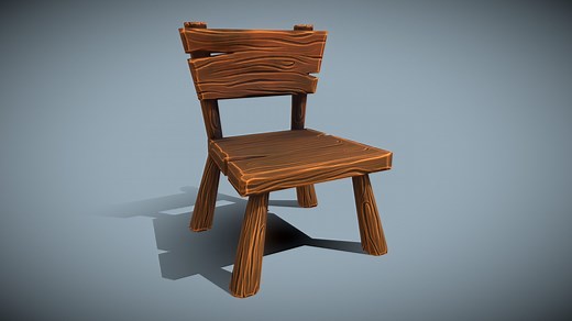 Stylized Wood Chair - Download Free 3D model by Pasindu.Anjana
