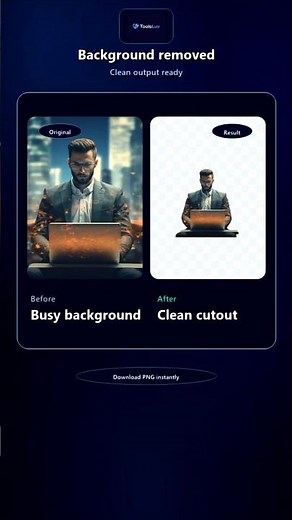 Remove Any Background in 1 Tap 😳 #removebackground #toolsluv
